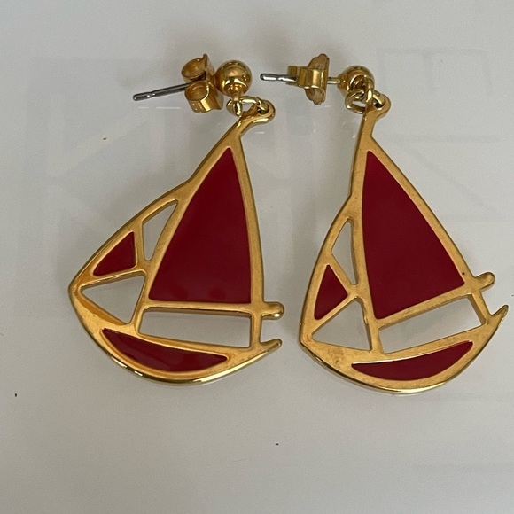 Nautical Enamel Earrings - Picture 2 of 4